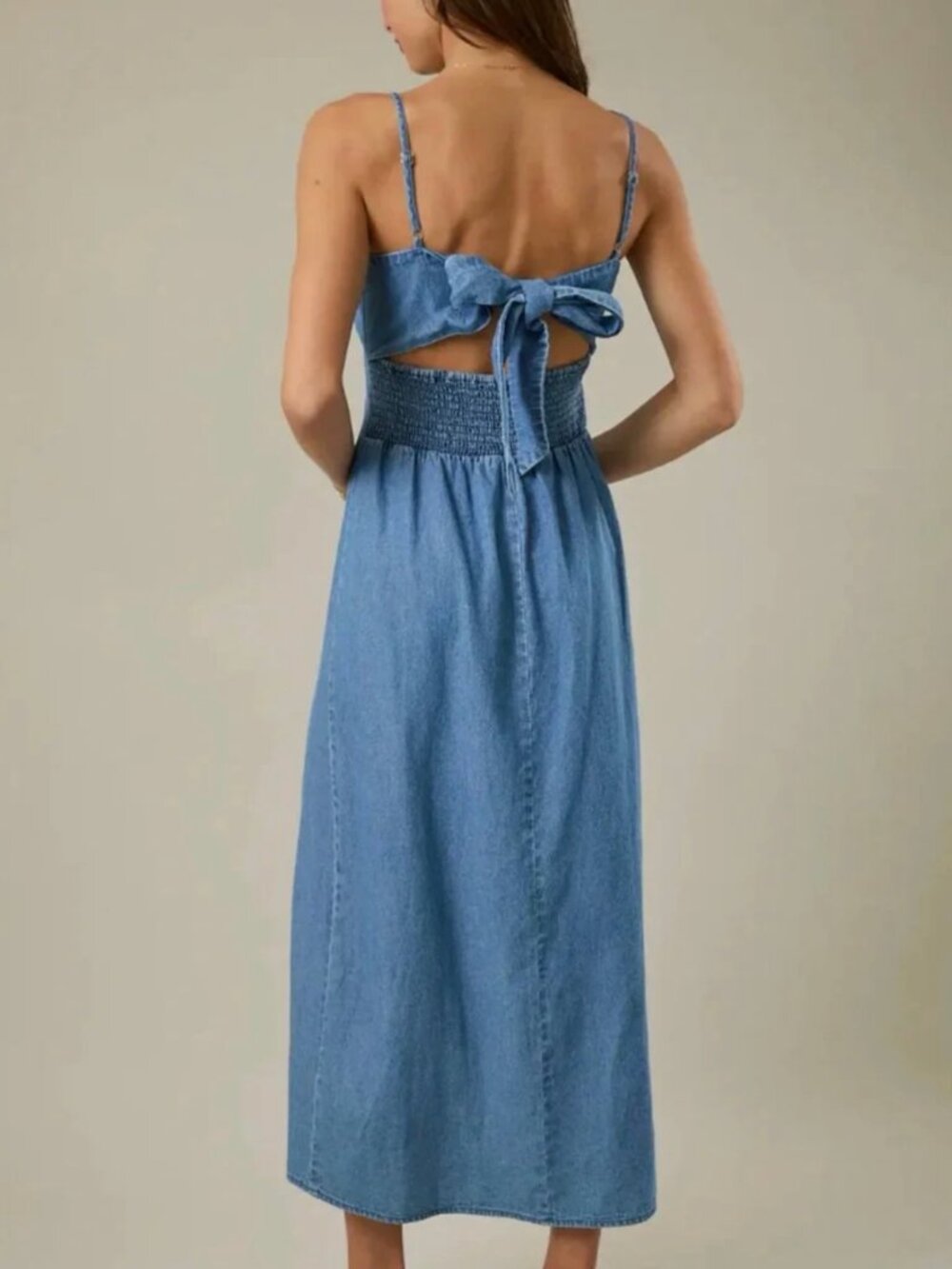 Sunday Edition Denim Summer Maxi Dress, size Medium, NWT - Picture 3 of 6